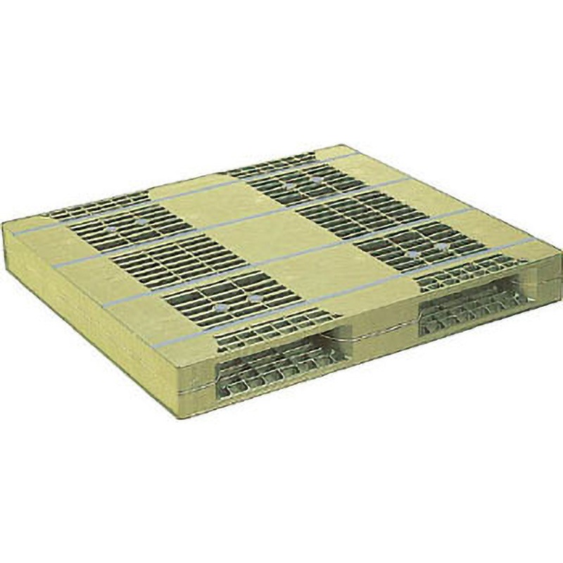ZR-110120E-LN プラスチックパレット ZR 日本プラパレット(NPC) 両面二方差し ハンドリフター非対応 グリーン色 幅300mm奥行1100mm 1枚 ZR-110120E-LN