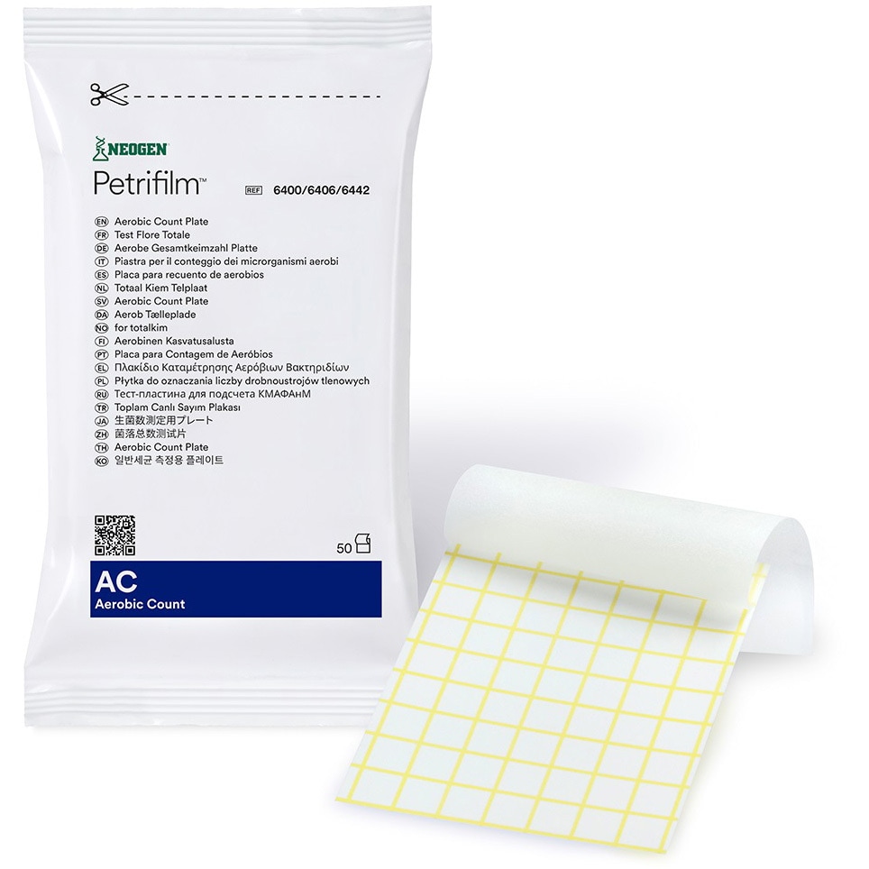 6406AC ペトリフィルム(TM)培地(冷蔵) Solventum(ソルベンタム)(旧スリーエム ヘルスケア) 生菌数測定用  1箱(1000枚) 6406AC