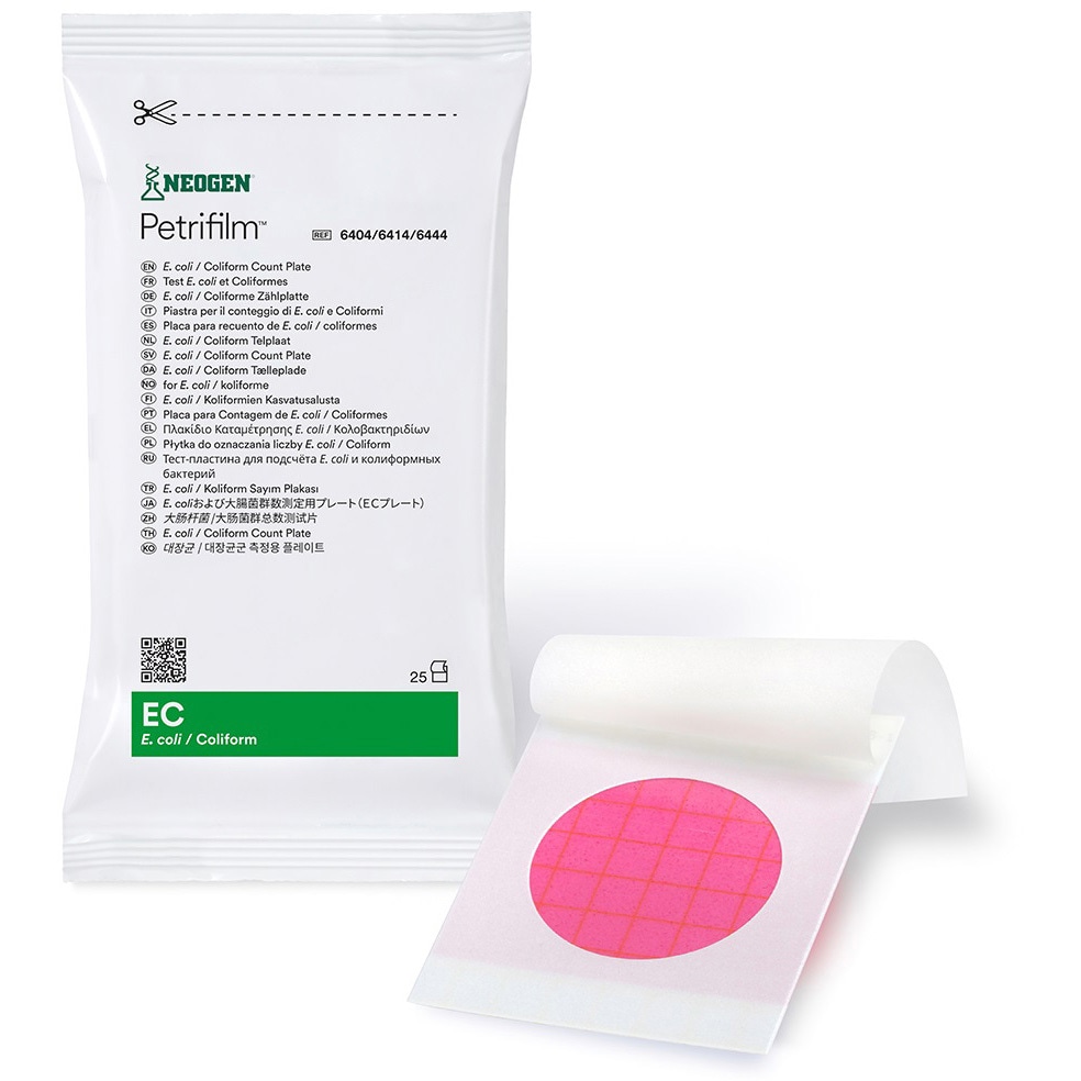 6414EC ペトリフィルム(TM)培地(冷蔵) Solventum(ソルベンタム)(旧スリーエム ヘルスケア) E.coli及び大腸菌群数測定用  1箱(500枚) 6414EC