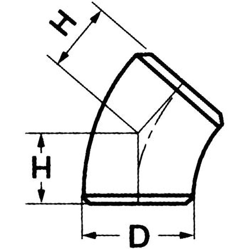 45EL 溶接式管継手(ステンレス)45°ロングエルボ MIEテクノ 呼び径100A