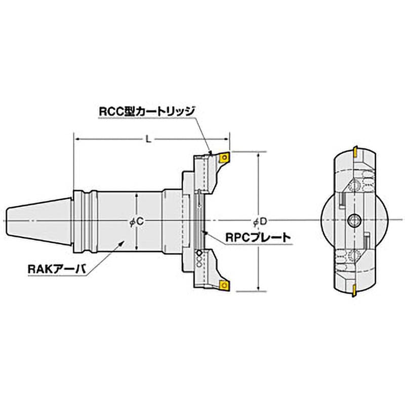BT50-RAC280-385 バランスカットボーリングバー BT50 1個 日研工作所 【通販モノタロウ】