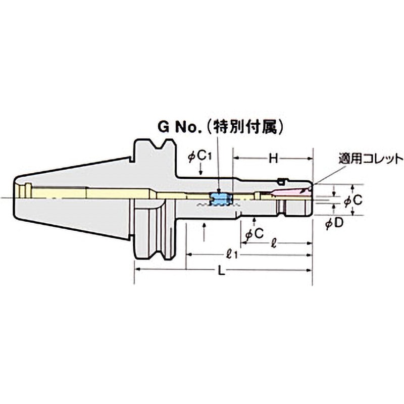 NBT40-SK10C-90P 2面拘束2LOCK NBT40 高速回転用スリムチャック