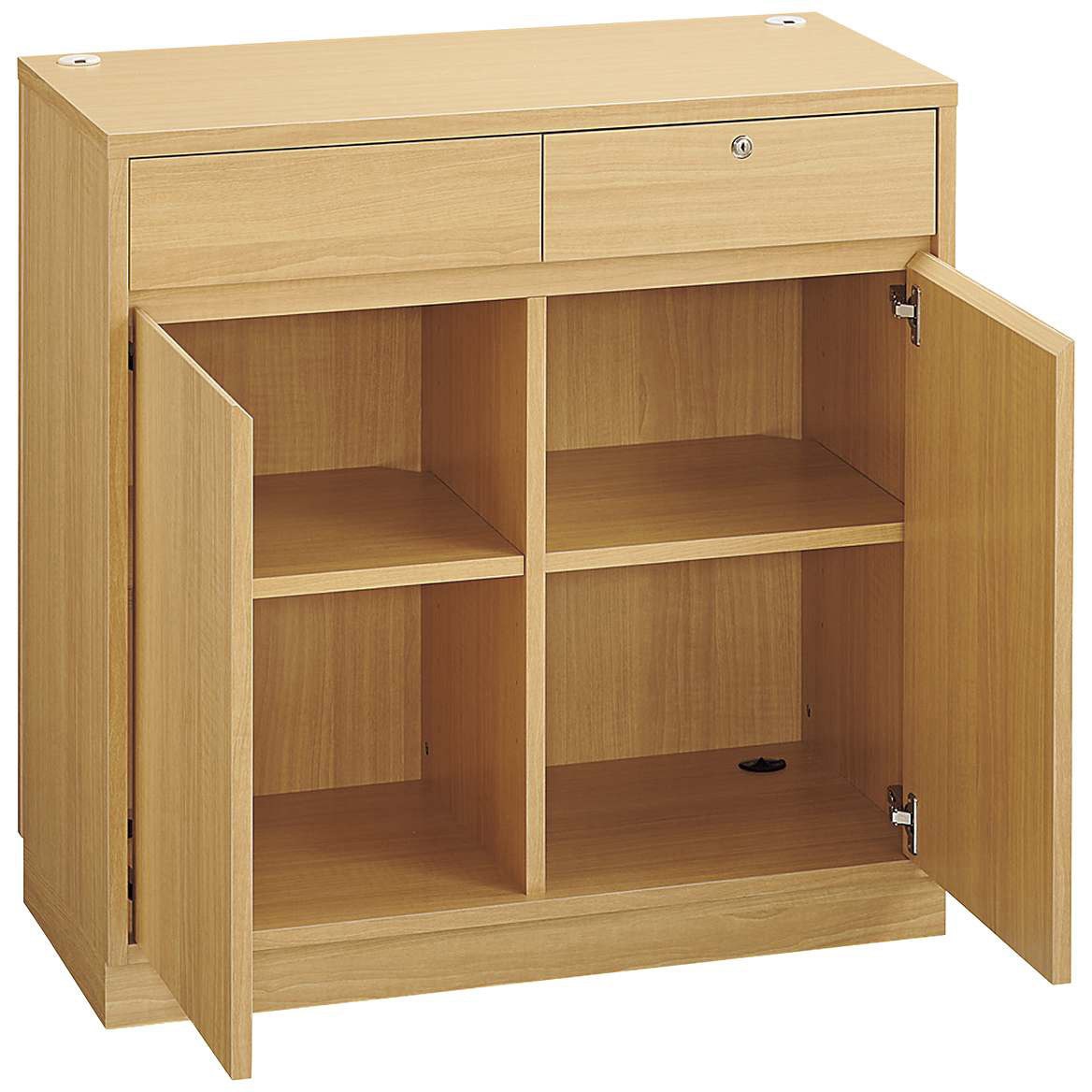 2412-6080 木製一体型レジ台 バックカウンター 幅90cm 1台 ストア・エキスプレス 【通販モノタロウ】