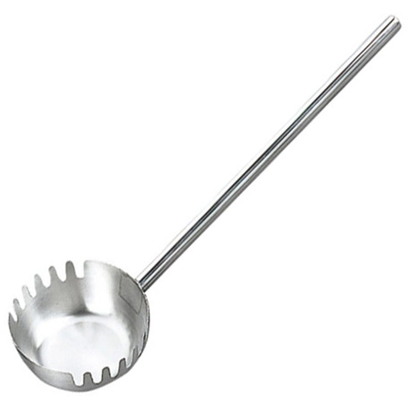 21cm ENDO 18-8 抗菌麺ひしゃく(パイプ柄) 1本 ホワイトサム 【通販モノタロウ】