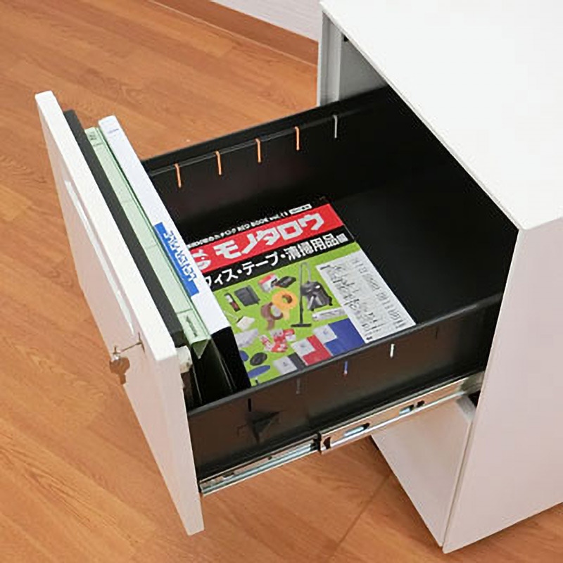 MDW-2DAN デスクワゴン 2段 モノタロウ ラッチ機構無し ホワイト色