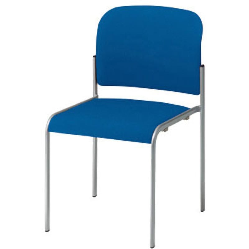 MC-120S LB ミーティングチェア MC-120 4本足 布張り プラス[家具] 組立・設置・取付 ライトブルー キャスターなし スタッキング可 高さ760mm幅458mm奥行536mm