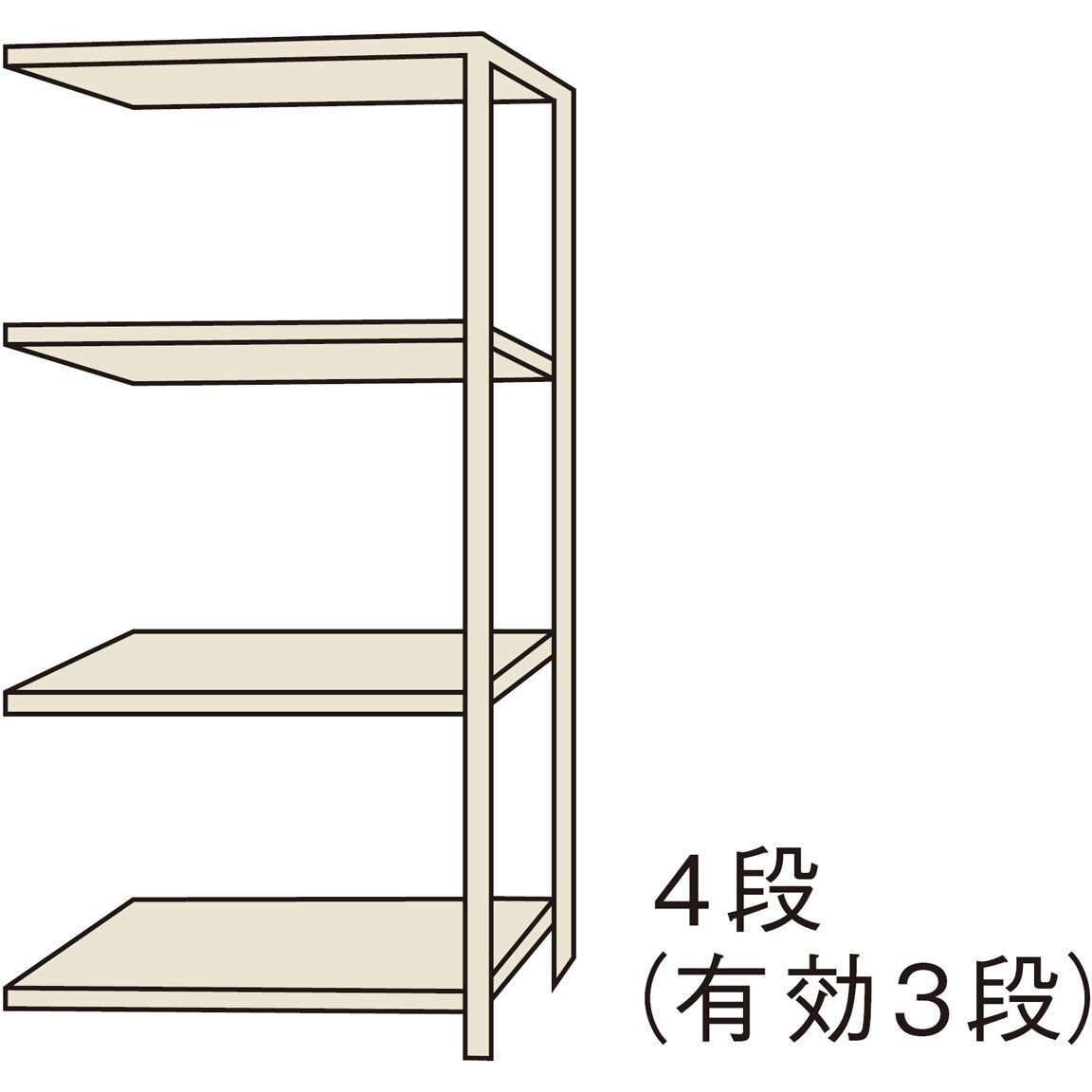 MS型 中軽量棚 増設型