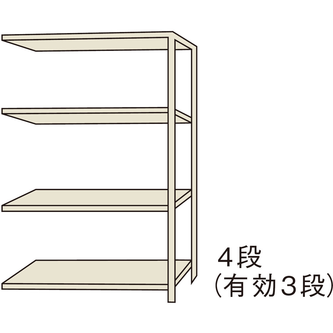 MS型 中軽量棚 増設型