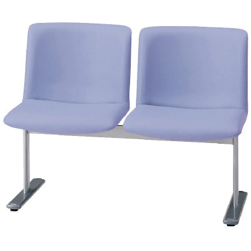 LS-2721N LB LS-270 ロビーチェア 2人用 背付 プラス[家具] 組立・設置・取付 ライトブルー色 高さ785mm幅1035mm奥行610mm  LS-2721N LB