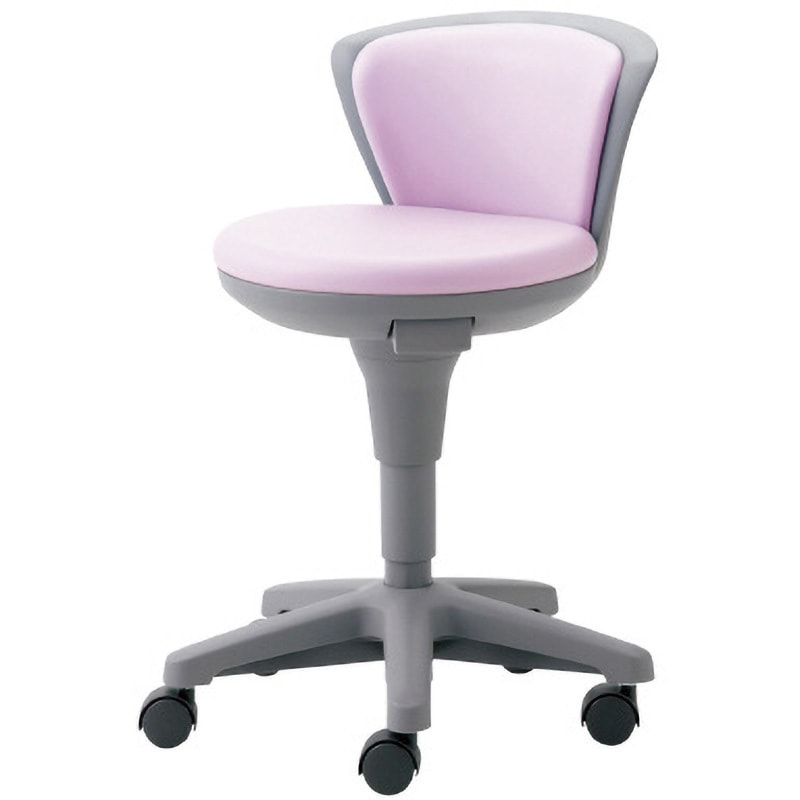 KC-14L PI 多目的スツール 背・ステップなし プラス[家具] 組立・設置・取付 キャスターあり ピーチ色 高さ635～735mm幅510mm奥行500mm  KC-14L PI