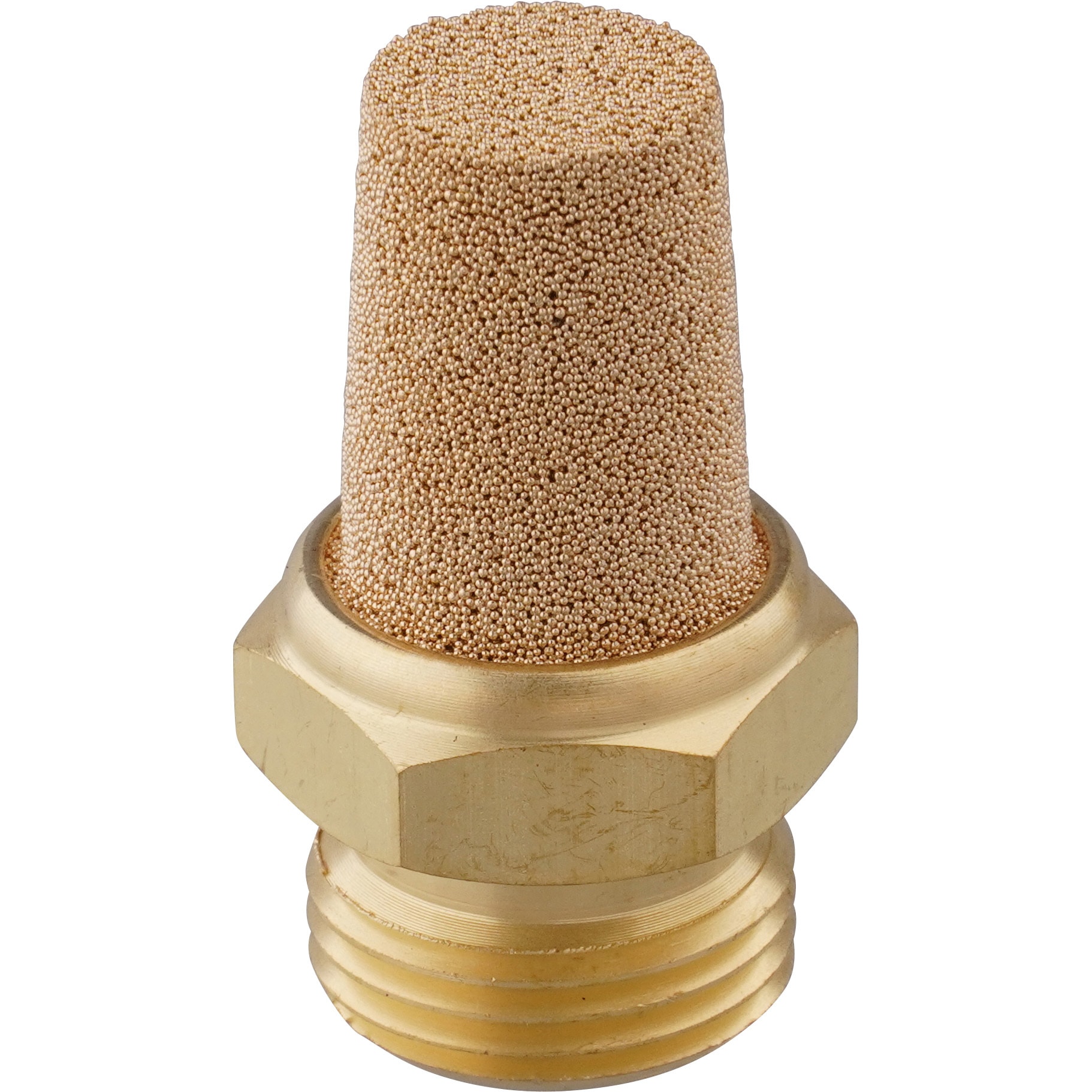 BM-38 サイレンサ 真鍮製 モノタロウ 接続口R 空気 取付ねじサイズR3/8