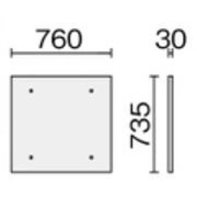 FK-LSP W4 FKカウンター サイドパネル ロー用(組立サービスなし) プラス[家具] ホワイト色 高さ735mm幅30mm奥行760mm  FK-LSP W4 14,985円