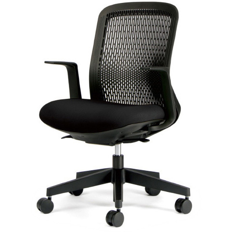 KB-TR60SEL BK チェア Try 樹脂脚 ローバック スモークブラックシェル(組立サービス付き) プラス[家具] 組立・設置・取付 肘掛あり 色BK   KB-TR60SEL BK