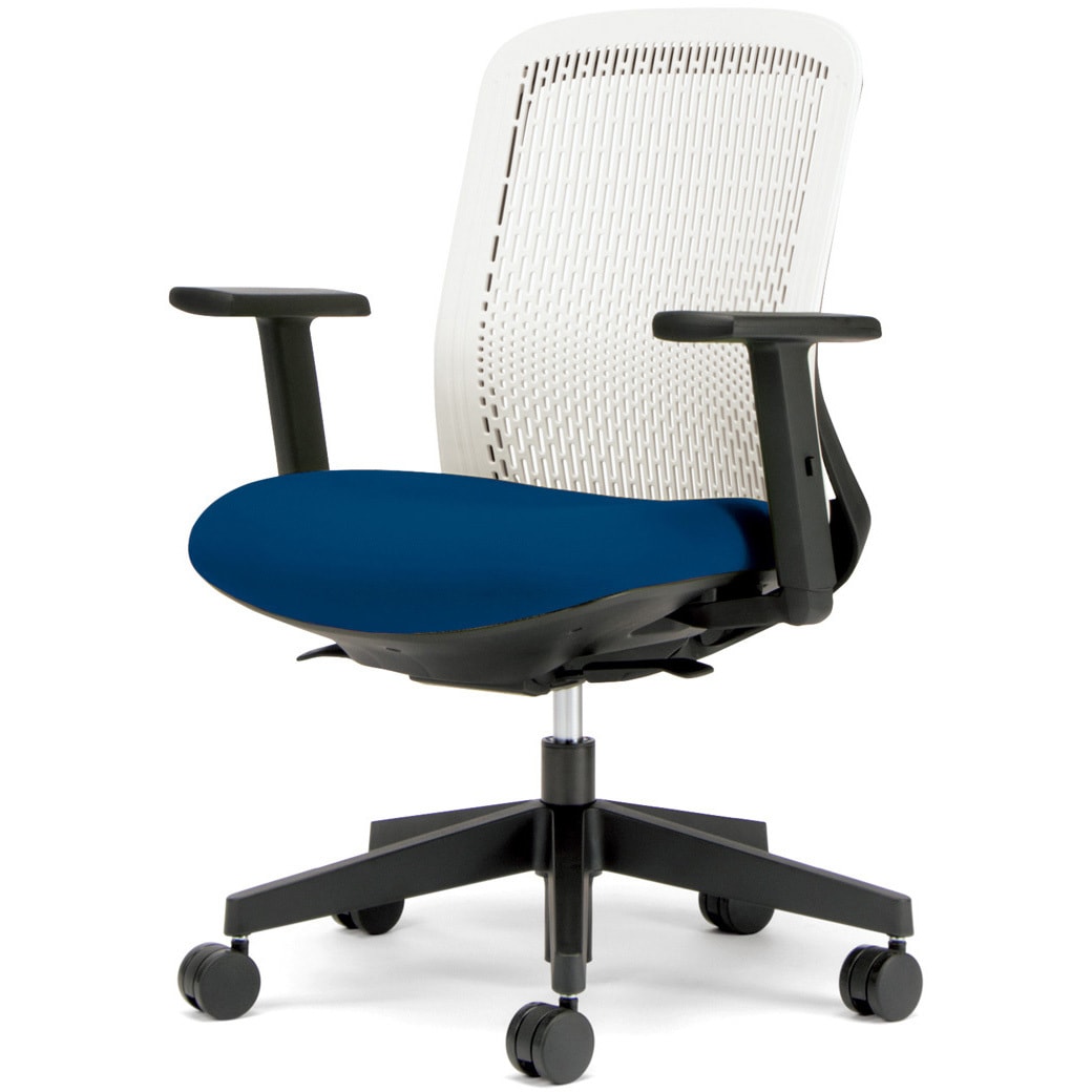 KD-TR50SEL BL チェア Try 樹脂脚 ローバック ホワイトシェル(組立サービス付き) プラス[家具] 組立・設置・取付 肘掛あり 色BL   KD-TR50SEL BL