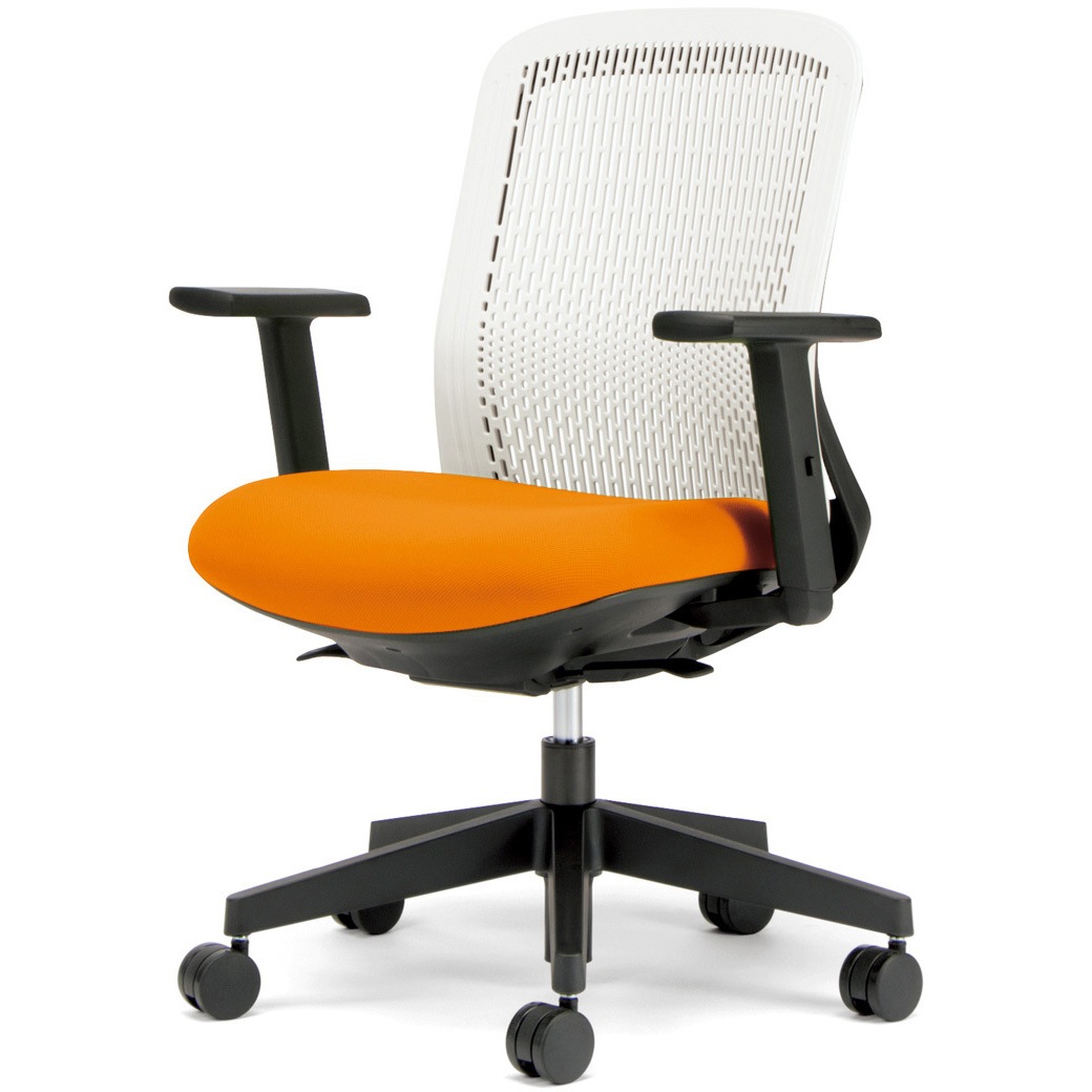 KD-TR50SEL OR チェア Try 樹脂脚 ローバック ホワイトシェル(組立サービス付き) プラス[家具] 組立・設置・取付 肘掛あり 色OR   KD-TR50SEL OR