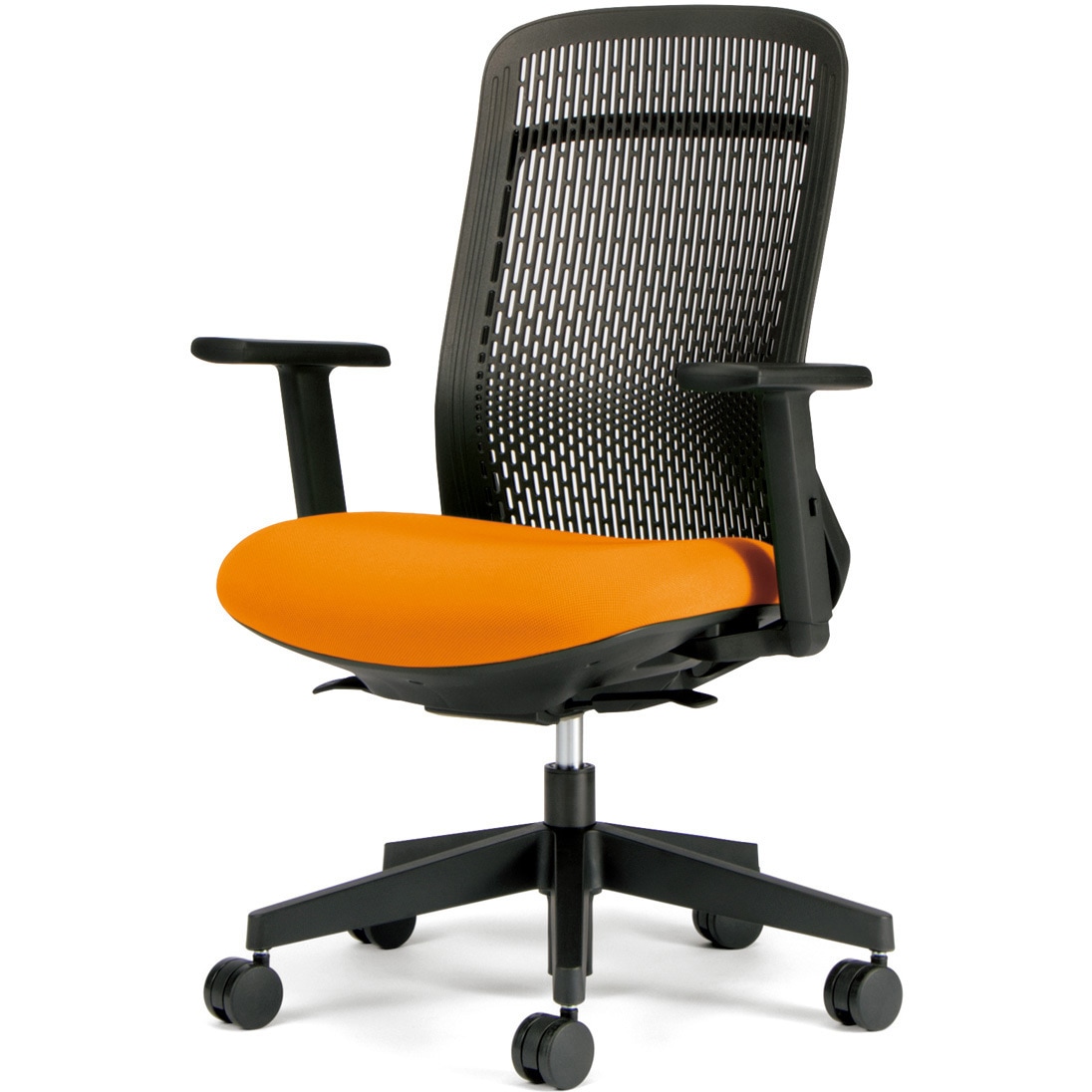 KD-TR61SEL OR チェア Try 樹脂脚 ハイバック スモークブラックシェル(組立サービス付き) プラス[家具] 組立・設置・取付 肘掛あり 色OR   KD-TR61SEL OR