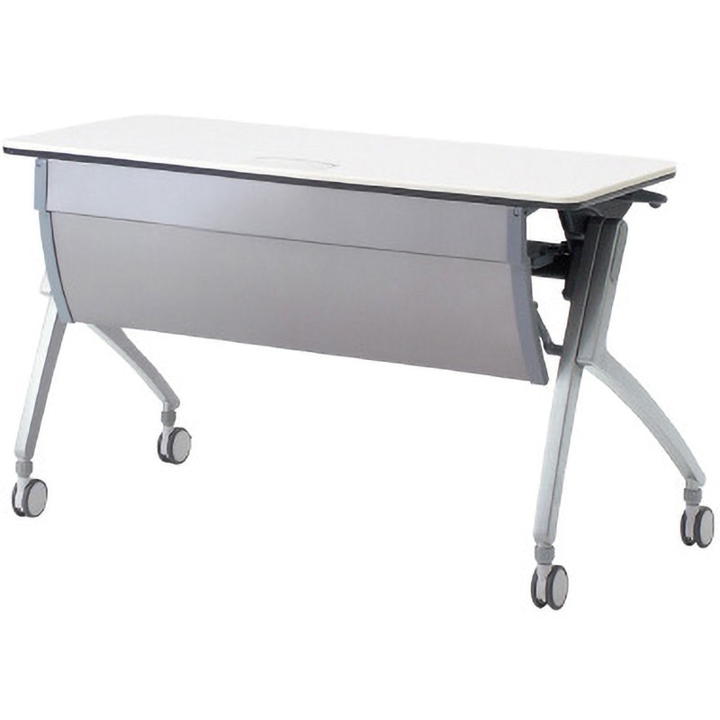 XT-415MW WS 会議テーブル ルアルコ 幕板付・配線口付・棚板付(組立サービス付き) プラス[家具] 組立・設置・取付 高さ720mm間口1200mm奥行450mm  XT-415MW WS