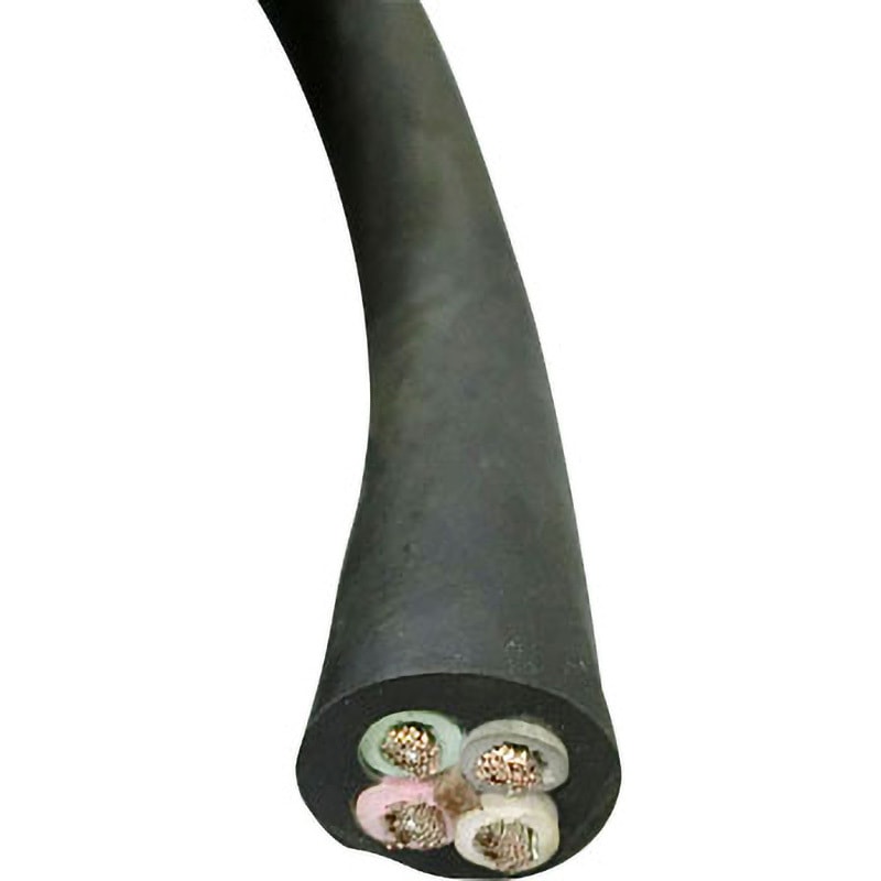 新品】 OHM ビニール・キャブタイヤ・ケーブル 2.0×4芯 20m (04-4346)