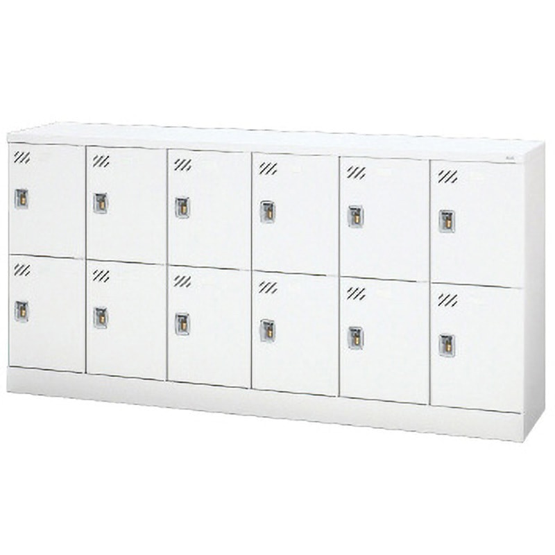 KL-L62N W4 多人数用ロッカー プラス[家具] 組立・設置・取付 ホワイト色 南京錠対応 人数12人用   KL-L62N W4