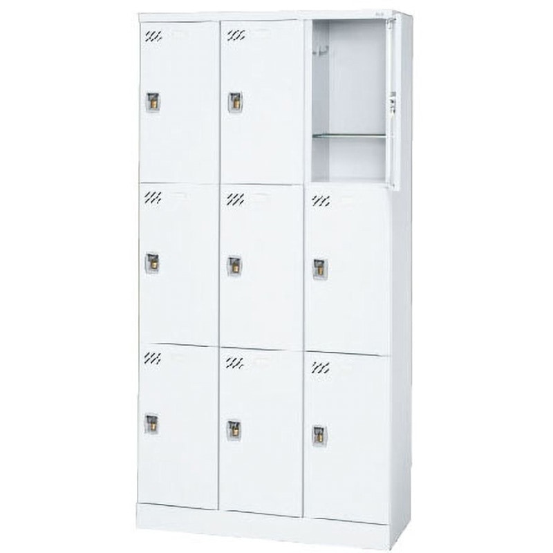 KL-H33N W4 多人数用ロッカー プラス[家具] 組立・設置・取付 ホワイト色 南京錠対応 人数9人用   KL-H33N W4 59,988円
