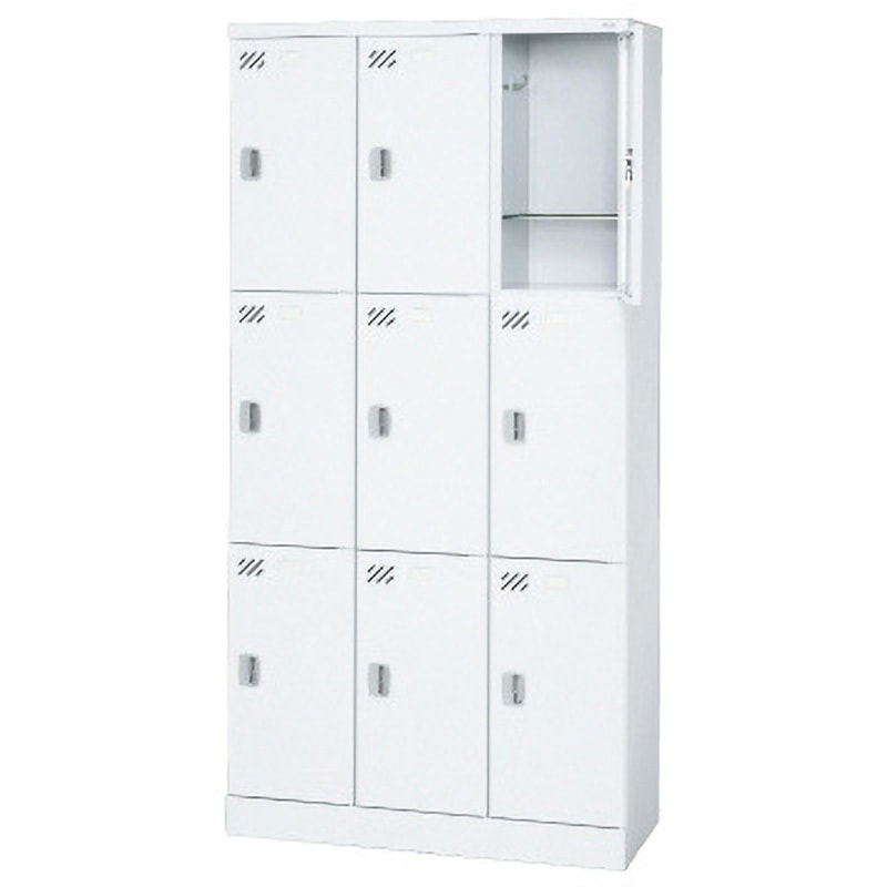 KL-H33 W4 多人数用ロッカー プラス[家具] 組立・設置・取付 ホワイト色 鍵無し 人数9人用   KL-H33 W4