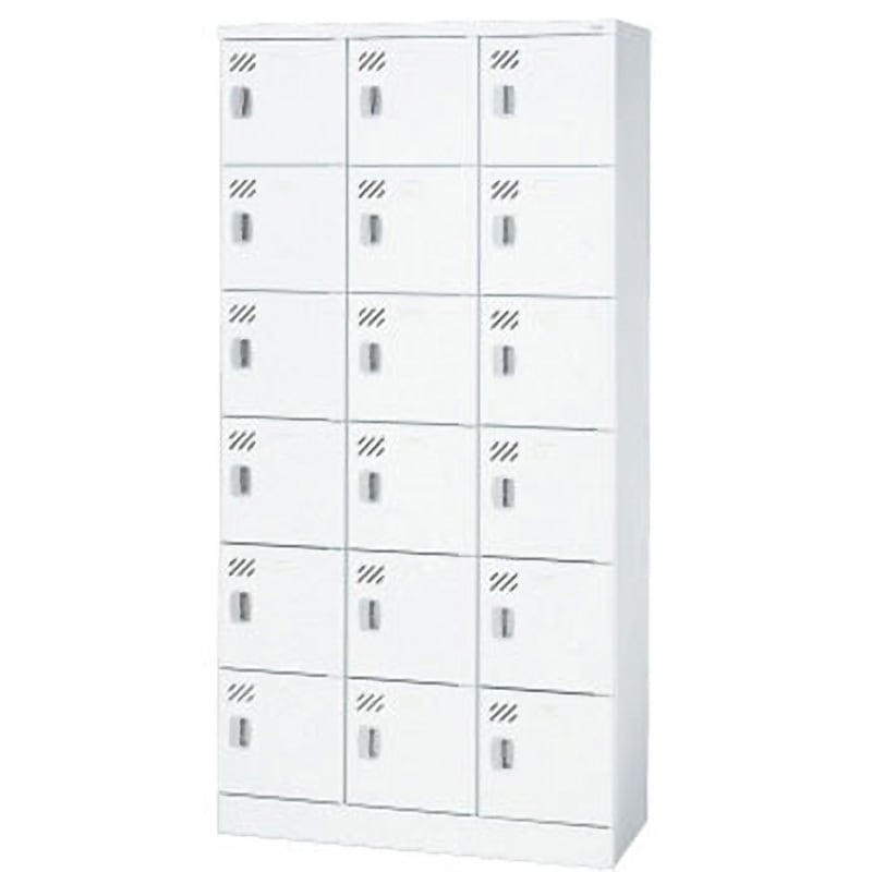 KL-H36 W4 多人数用ロッカー プラス[家具] 組立・設置・取付 ホワイト色 鍵無し 人数18人用   KL-H36 W4