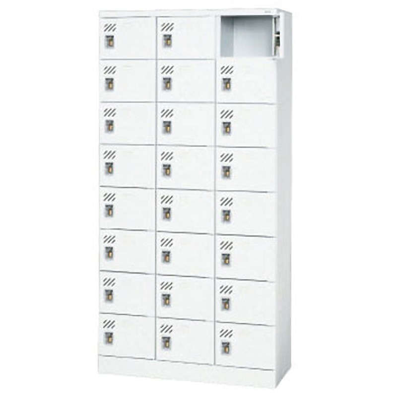 KL-H38N W4 多人数用ロッカー プラス[家具] 組立・設置・取付 ホワイト色 南京錠対応 人数24人用   KL-H38N W4