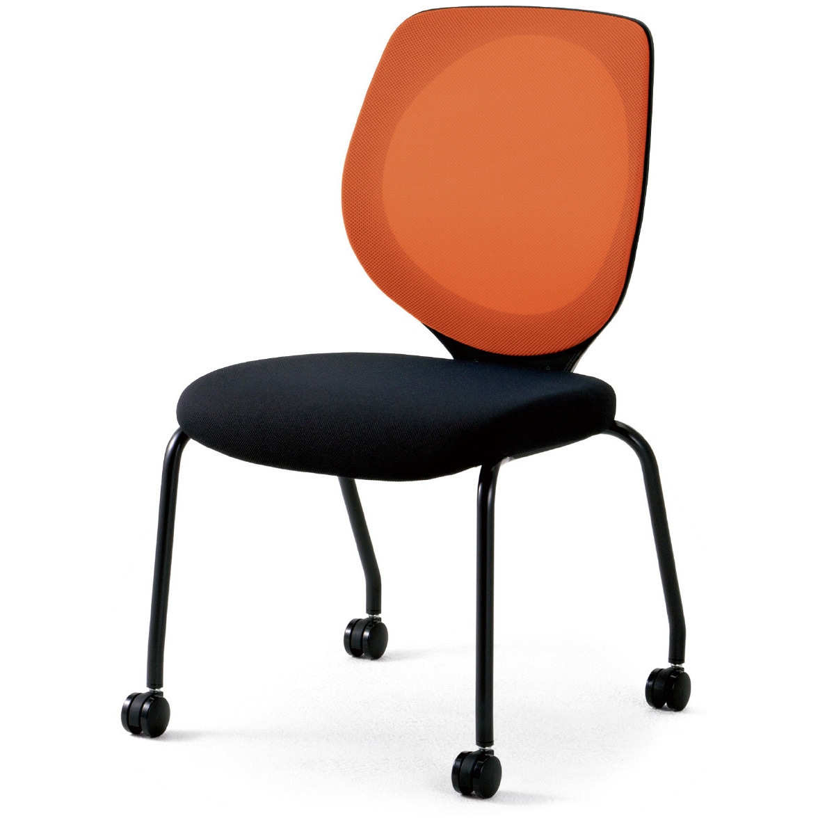 MC-3533006BMS OR チェア ジロフレックス 353 ミーティング 4本脚キャスタータイプ プラス[家具] 組立・設置・取付 不可 樹脂成型品/メッシュ張り 肘掛なし オレンジ  MC-3533006BMS OR 41,587円