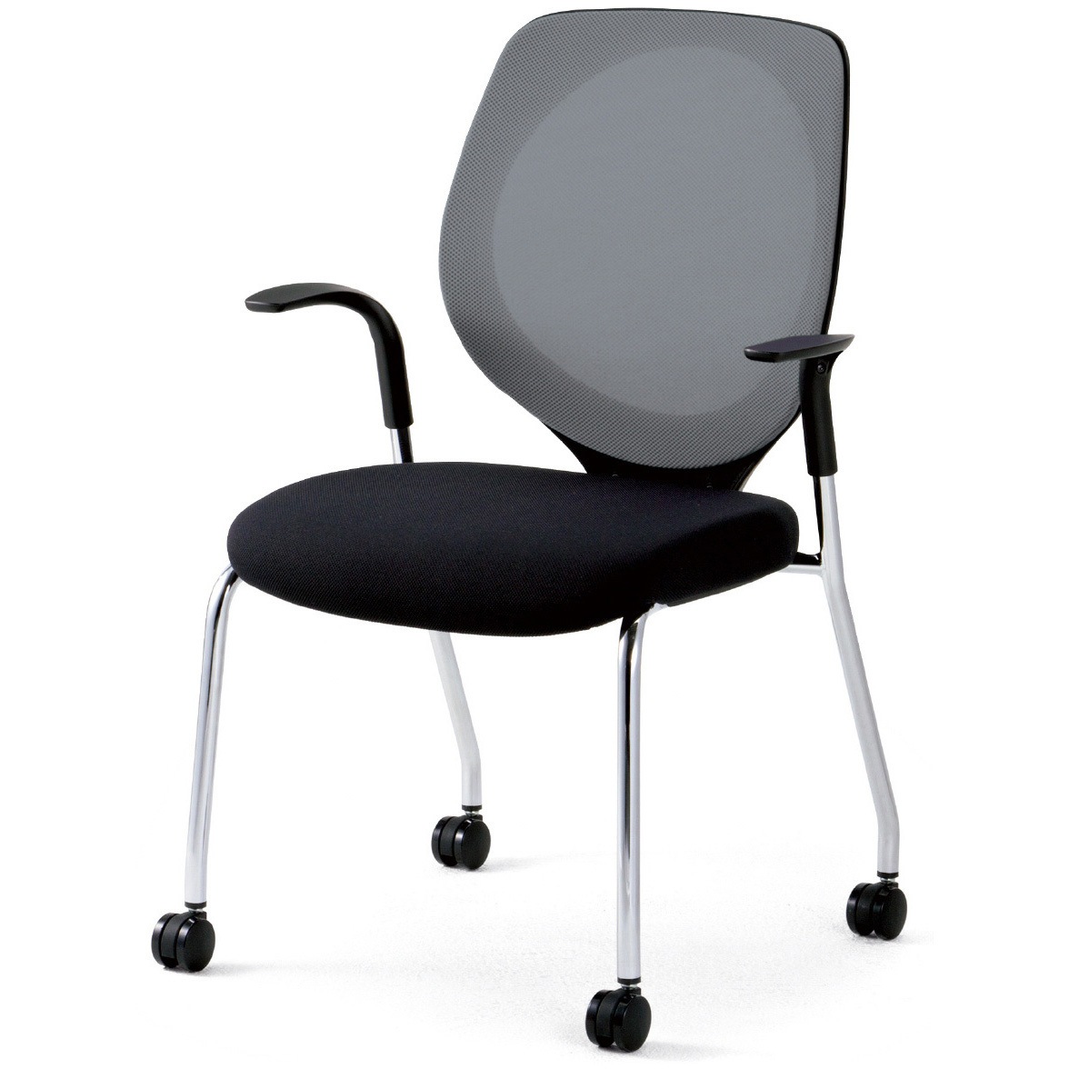 MB-3537006CMS LG チェア ジロフレックス 353 ミーティング 4本脚キャスタータイプ プラス[家具] 組立・設置・取付 不可 樹脂成型品/メッシュ張り MB-3537006CMS LG