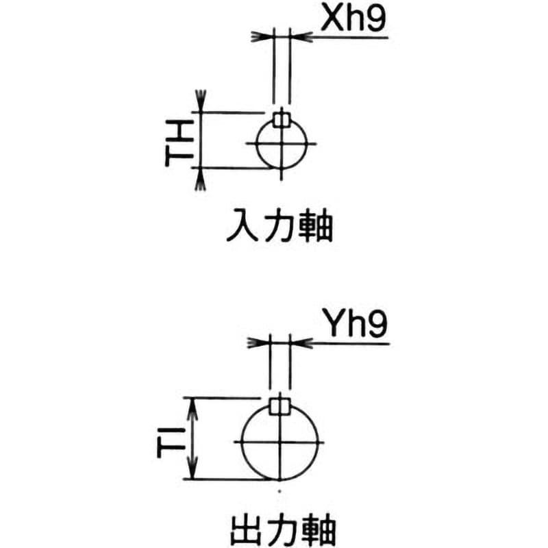 一段ウォーム減速機(中実軸)Sシリーズ W50型 脚取付 右側 W 50R 60