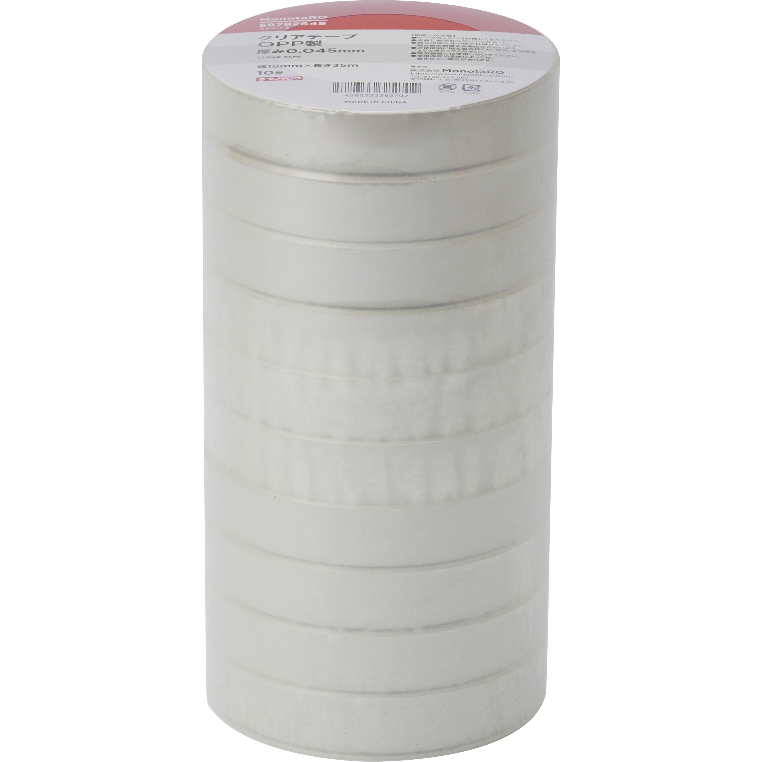 クリアテープ OPP製 モノタロウ 幅18mm 1パック(10巻) - 【通販
