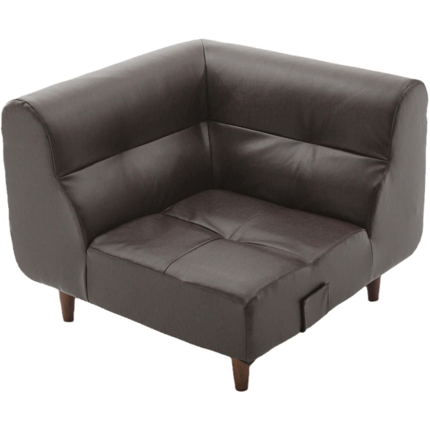 A529p-C-678DBR ダイニングソファ August セルタン PVCヴィンテージダークブラウン色 質量13.5kg 高さ65cm幅82cm奥行き82cm  A529p-C-678DBR