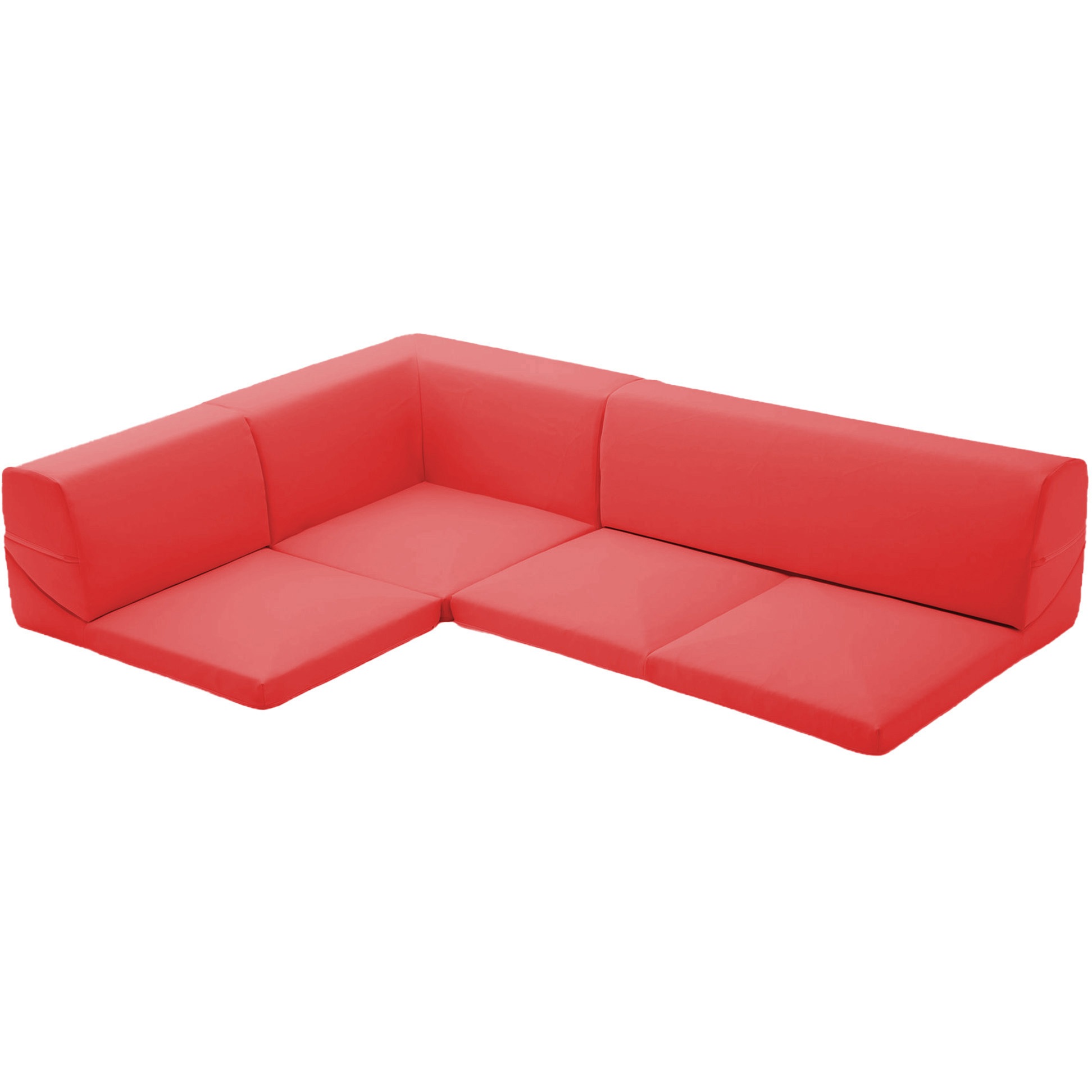 A573b-596RED カバーが洗えるフロアソファ3点セット IMONIA セルタン PVCレッド色 質量19kg 高さ36cm幅175cm奥行き125cm  A573b-596RED