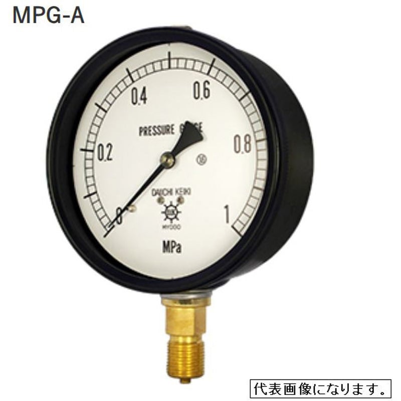 MPG-AUG1/4-60X0.25MPA-SUS MPG金属密閉型圧力計 SUS製 第一計器 縁無し形 接続ねじG1/4 圧力範囲0.25MPa 寸法Φ60mm