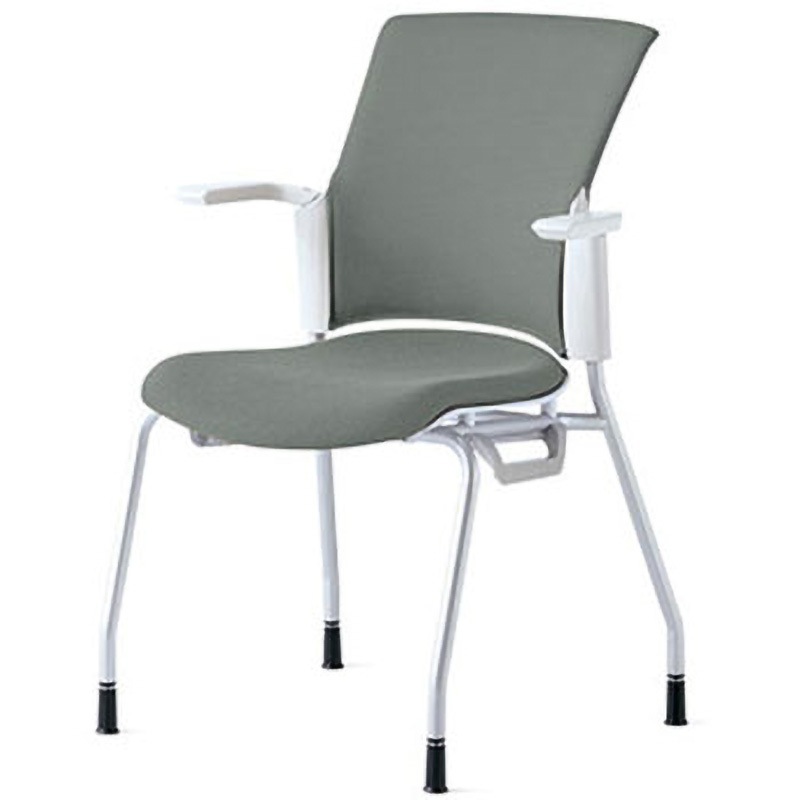 MB-W50S CGY チェア チェダーC 4本脚 背クッション 肘付 プラス[家具] 組立・設置・取付 クラウドグレー キャスターなし スタッキング可  MB-W50S CGY
