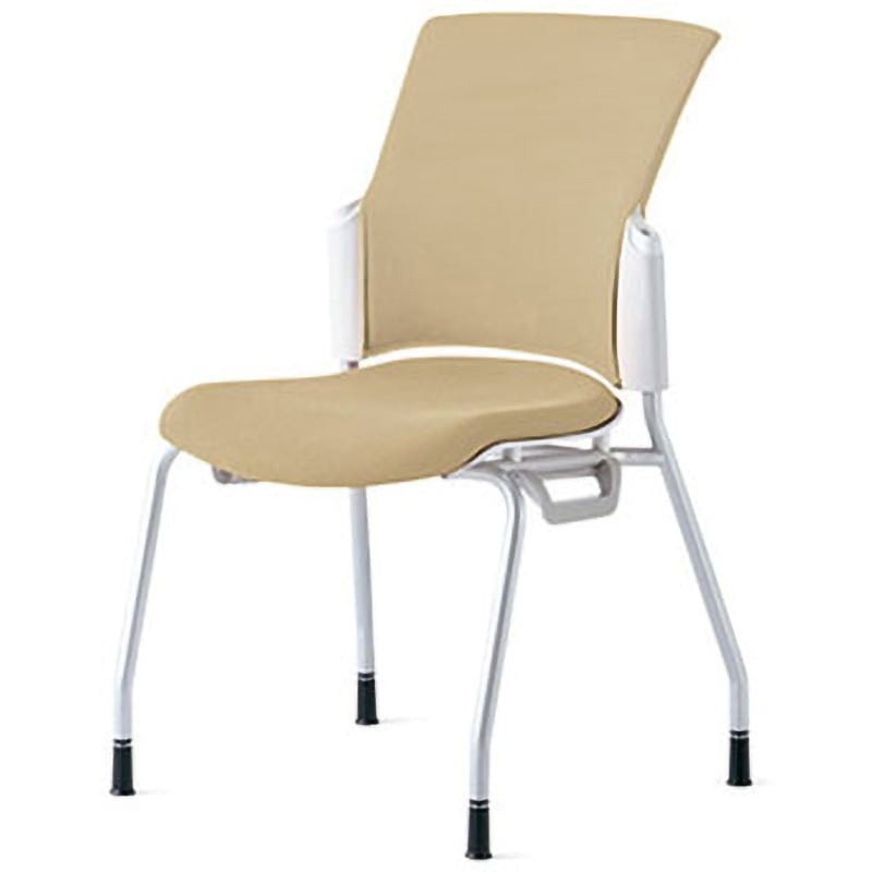 MC-W50S SBE チェア チェダーC 4本脚 背クッション 肘なし プラス[家具] 組立・設置・取付 スタッキング可 サンドベージュ 高さ875mm幅575mm奥行621mm  MC-W50S SBE