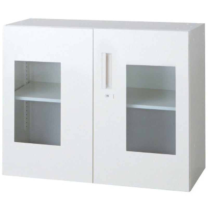 L6-A70AG-C W4 L6 スタンダードタイプ ガラス両開き保管庫(連結サービス付き) プラス[家具] ホワイト色
