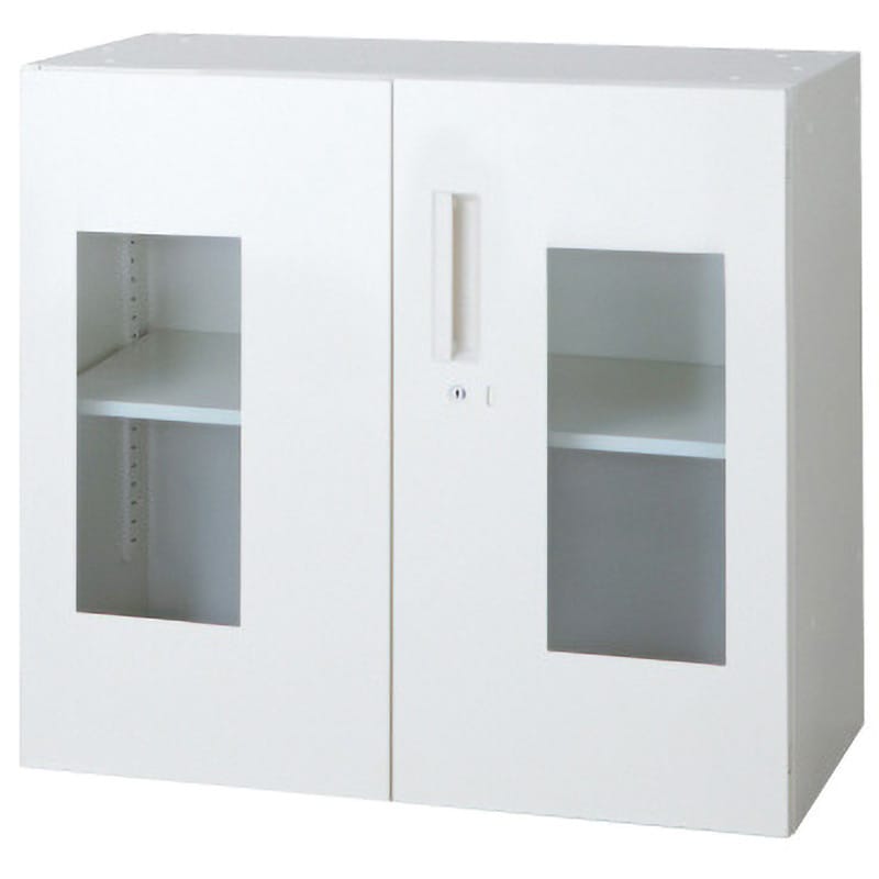 L6-E70AG-C W4 L6 スタンダードタイプ ガラス両開き保管庫(連結サービス付き) プラス[家具] ホワイト色