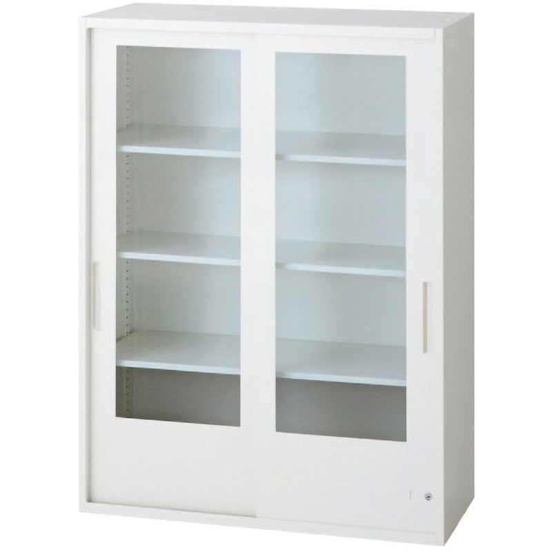 L6-120G-C W4 L6 スタンダードタイプ 2枚ガラス引違い保管庫(連結サービス付き) プラス[家具] ホワイト色