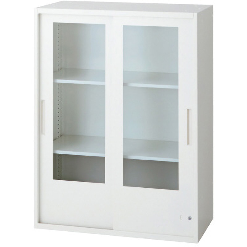 L6-G105G-C W4 L6 スタンダードタイプ 2枚ガラス引違い保管庫(連結サービス付き) プラス[家具] ホワイト色