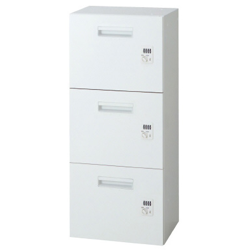L6-A105HCD W4 L6 スタンダードタイプ バーチカル保管庫(ダイヤル錠)(連結サービス付き) プラス[家具] ホワイト色