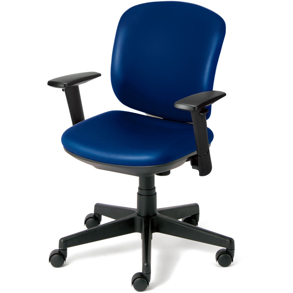 KD-K56NL BL 事務イス プリセア(ホワイトシェル/ビニルレザー張り/ローバック) プラス[家具] 組立・設置・取付