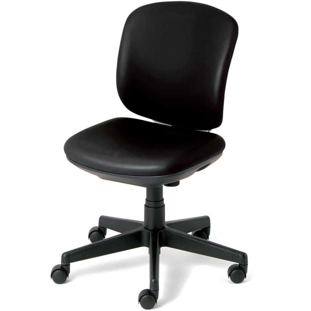 KC-K56NL BK 事務イス プリセア(ホワイトシェル/ビニルレザー張り/ローバック) プラス[家具] 組立・設置・取付