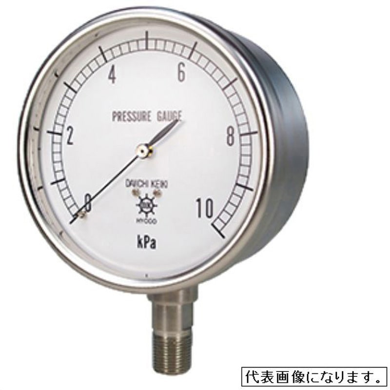 BAS-AUR1/2-100X3KPA-SUS BAS金属密閉型微圧計 SUS製 第一計器 R1/2 寸法Φ100mm