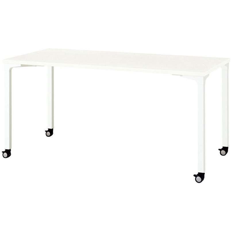 NN-1507PKR W4/W4 会議テーブル ロンナ 4本脚キャスタータイプ(組立サービスなし) プラス[家具] ホワイト 長方形 (配線孔)なし 高さ720mm幅1500mm奥行750mm