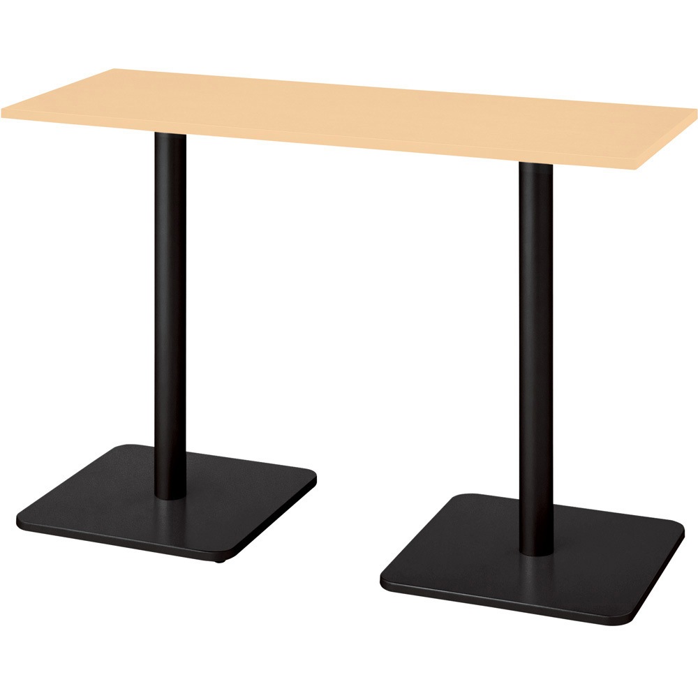 NN-1505BHR WM/BK 会議テーブル ロンナ ベース脚タイプ ハイポジション(組立サービスなし) プラス[家具] 長方形 ホワイトメープル ブラック (配線孔)なし 高さ1000mm幅1500mm奥行550mm 87,890円