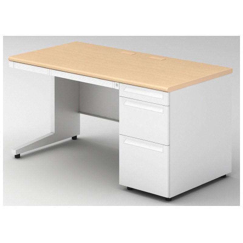 US-NS147DL-3 WM/W4 デスク US-2 片袖机(D-3段袖)(組立サービス付き) プラス[家具] 組立・設置・取付