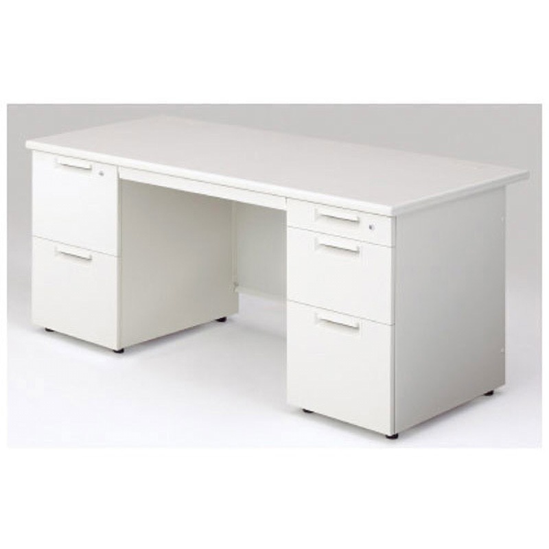 LE-167D-32 WS/W4 デスク リード 両袖机(2段袖×D-3段袖)(組立サービス付き) プラス[家具] 組立・設置・取付