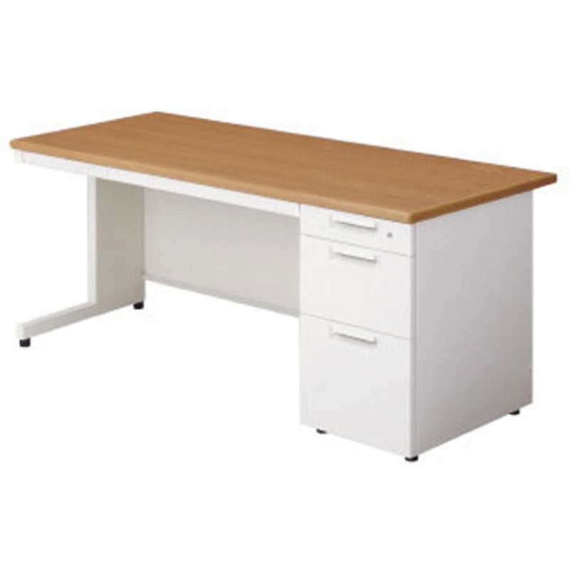 LE-167D-3 T2/W4 デスク リード片袖机(D-3段袖)(組立サービス付き) プラス[家具] 組立・設置・取付