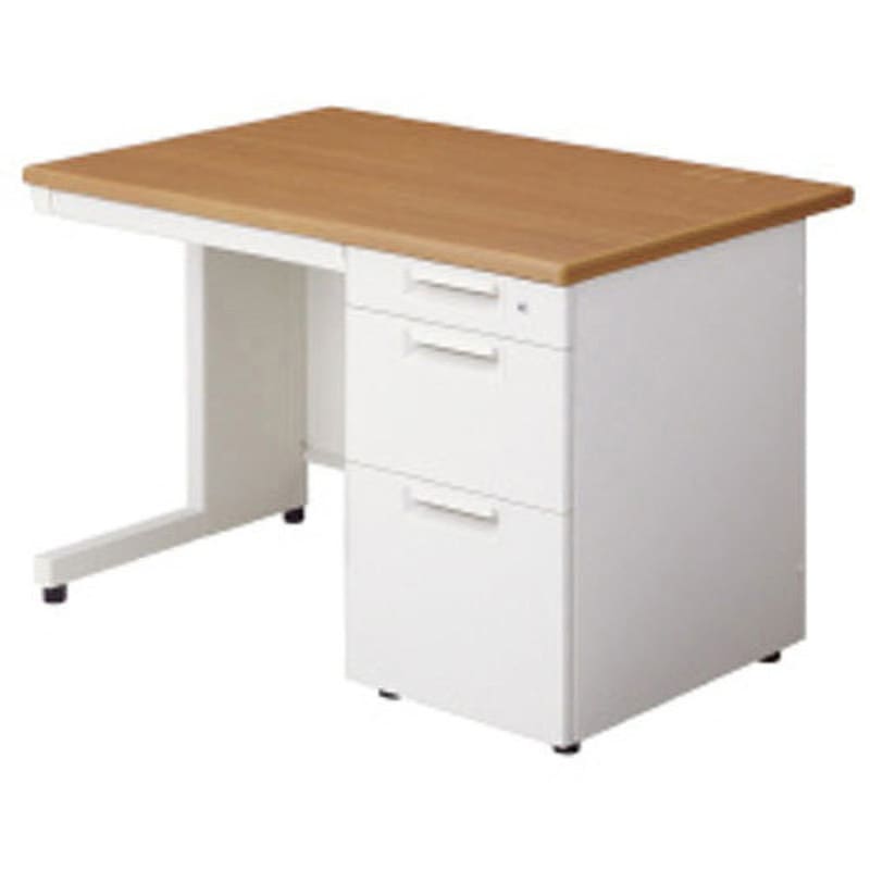 LE-117D-3 T2/W4 デスク リード片袖机(D-3段袖)(組立サービス付き) プラス[家具] 組立・設置・取付